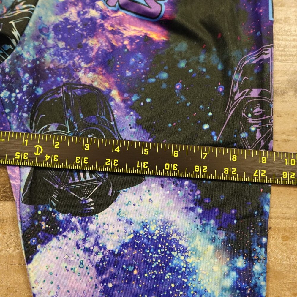 Star Wars astral pajama leggings Darth Vader women's medium black purple Disney - Picture 7 of 11
